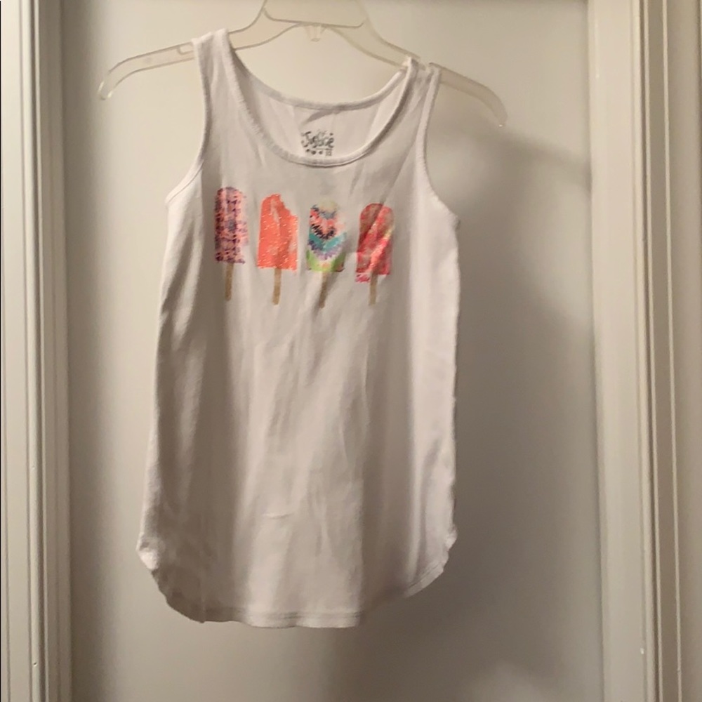 Girls White Tank Top